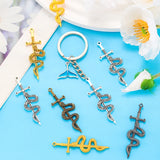 5pcs 5 colors Alloy Charm Snake Sword Charms Pendant Designer Charms For Jewelry Making DIY Jewelry Findings 54*18mm M99