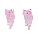 10pcs 30x14mm 4 Colors Cute Cat Charms For DIY Jewelry Making