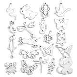 5pcs stainless steel dolphin butterfly/spider Charms Animal Pendants DIY Handmade Necklace Bracelet Earrings Jewelry Making W418