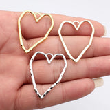 10pcs 39x31mm 3 Colors Antique Silver Color Kc Gold Color Antique Gold Color Large Hollow Hammer Heart Pendant
