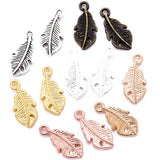 50pcs 6 Colors 15x7mm Zinc Alloy Small Feathers Charms DIY earring bracelet Jewelry Findings Jewelry Accessories