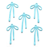 5 pcs Small High quality Spray paint Bow Charm Woman Earring Necklace Alloy Charms for Jewelry Making 32*19mm W310