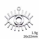 10pcs 26x22mm 2 Colors Antique Bronze Color Antique Silver Color Eye Charms For DIY Jewelry Making