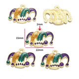 5pcs 10style Carnival Charms Alloy Mask Hat Carnival Pendants For DIY Bracelet Necklace Earrings Jewelry Making Accessories W4