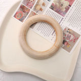 Unfinished Solid Wooden Rings 20-100mm Natural Wood Rings For Handicrafts Decorative Pendants DIY Jewelry Making Accessories
