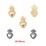 5pcs 2 colour Heart shaped Cross Charms Halloween Charms DIY Handmade Necklace Bracelet Earrings Jewelry Accessories W273