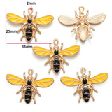 10pcs 20 styles Zinc alloy Metal Enamel bee honeycomb sunflower charm For Bracelet Necklace Key Chain Pendant DIY Jewelry Making