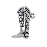 4pcs 26x20x8mm 2 Colors Antique Bronze Color Antique Silver Color 3D Cowboy Shoe Boots Charms For DIY Jewelry Making