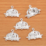 10Pcs 5 Colors Alloy lotus charm For Bracelets Necklaces Pendant Diy Handmade Jewelry Making 26*18mm G123