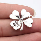 5pcs 28x26mm Kc Gold Color Good Luck Four-Leaf Clover Charms For DIY Jewelry Making