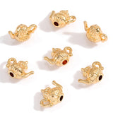 10pcs 6 colors teapot Charms For Necklace keychainl Alloy Pendant DIY Jewelry Marking 16*13mm J164