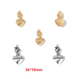5pcs 2 colour Heart shaped Cross Charms Halloween Charms DIY Handmade Necklace Bracelet Earrings Jewelry Accessories W273