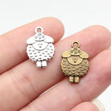 10pcs 20x13mm 2 Colors Antique Bronze Color Antique Silver Color Sheep Charms For DIY Jewelry Making