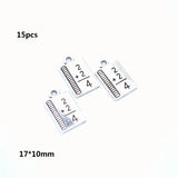 4-25pcs New Product Antique silver color learning tools Charms Pendant Jewelry Metal Alloy Jewelry Marking  U054