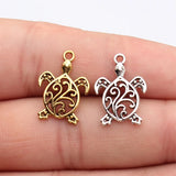 20pcs 21x15mm 2 Colors Antique Silver Color Antique Gold Color Turtles Charms For DIY Jewelry Making