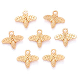 30pcs 6 colors bee Charms metal animal Earring necklace Pendants for Jewelry Making DIY Handmade Craft 15*12mm D2105