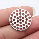10pcs 28x25mm/33x30mm 5 Colors Multi-Hole Disc Charms For DIY Jewelry Making