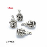 2-40pcs Ancient silver Alloy Loose Spacer Beads Gold Silver Crown Beads for Jewelry Making DIY Bracelet Handmade Accessories