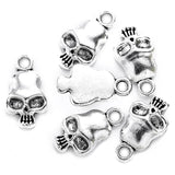 50 pcs 3 colors Metal Zinc Alloy skull Charms Fit Jewelry Pendant For DIY Necklace Bracelet Jewelry Making Findings