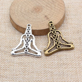 5pcs 38x34mm 2 Colors Antique Bronze Color Antique Silver Color Yoga Chakra Charms For DIY Jewelry Making