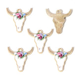 10PCS Alloy Drip-Style Bull's Head Pendants: DIY Necklace Earrings Jewelry Accessories Keychains Bag Charms for Jewelry Making