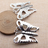 1pcs 58x58mm 2 Colors Antique Bronze Color Antique Silver Color Butterfly Charms For DIY Jewelry Making