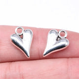 10pcs 16x11mm 2 Colors Antique Bronze Color Antique Silver Color 3D Heart Charms For DIY Jewelry Making