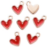 30pcs 10 colors small love heart Alloy Metal Enamel Charms Pendant DIY Bracelet Necklace earrings Jewelry making accessories