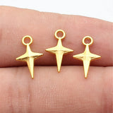 40pcs 15x9.1mm 5 Colors Star Charms For DIY Jewelry Making