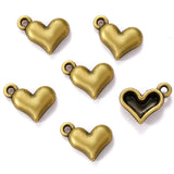 20pcs 5 Color Exquisite heart shaped Charm for Necklace Keyring Pendant  DIY Handmade Jewelry Accessories 14*10mm A137