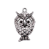 20pcs 24x15mm 2 Colors Antique Bronze Color Antique Silver Color Owl Charms For DIY Jewelry Making