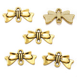 25 pcs 4 color Antique silver color Metal Bow Charms Pendants For Jewelry Making Diy Handmade Jewelry 20*10mm N104