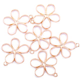 40pcs 11 colors flower petal Zinc alloy Charms for Jewelry Making Fashion Earrings Pendants Necklaces Bracelet Accessories DIY