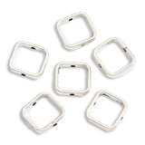 20pcs inside diameter 10mm square Frame Wrapped Bead Connect Spacers Through Hole Beading Cap DIY Bracelet for Jewelry Making
