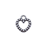 20pcs 14x12mm 2 Colors Antique Bronze Color Antique Silver Color Heart Charms For DIY Jewelry Making