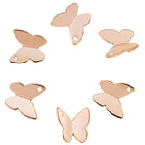 40PCS 10*10mm 6 Color Wholesale animal Charms Alloy Metal Butterfly Pendants For DIY Handmade Jewelry Accessories Making