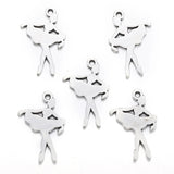20pcs 5 colors Dancing girl Charms For Necklace Bracelet Keychain pendant DIY Jewelry Making 22*15mm I135