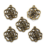 10pcs 5 colors Hollow flower Charms Pendants DIY Jewelry for Necklace Bracelet Making Accessaries 28*25mm Q104