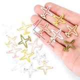 25pcs 6 colors alloy Charms 21*23mm Hollow aircraft Pendant For DIY Necklace Bracelet Earrings Jewelry Crafts Making Accessories