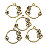 10pcs 6 Color Flower garland Charms Alloy For earring Pendants DIY Handmade Jewelry Accessories Making 33*36mm B203