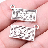 20pcs 21x12mm 3 Colors Antique Bronze Color Antique Silver Color Antique Gold Color Us Dollar Money Charms
