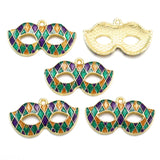 5pcs 10style Carnival Charms Alloy Mask Hat Carnival Pendants For DIY Bracelet Necklace Earrings Jewelry Making Accessories W4