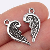 20pcs 19x10mm 2 Colors Antique Bronze Color Antique Silver Color Angel Wings Charms For DIY Jewelry Making