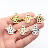 5pcs 28x27mm 6 Colors Flower Angel Charms For DIY Jewelry Making