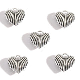 5pcs 5 Color Exquisite Heart Shaped Charm for Necklace Keyring Pendant  DIY Handmade Jewelry Accessories 13*13mm A147