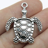 5pcs 34x29mm 2 Colors Antique Bronze Color Antique Silver Color Sea Turtle Charms For DIY Jewelry Making