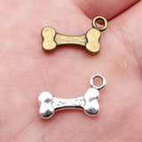 20pcs 16x10mm 2 Colors Antique Bronze Color Antique Silver Color Bone Charms For DIY Jewelry Making