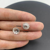 20-40pcs silver Alloy Flower Holder Partition Bead Cap Bead Holder Cap DIY Step Shaking Hairpin Hairpin Crown Accessories V149