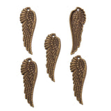 10pcs wing Charms Antique Silver color Metal Pendant Fit Bracelets Necklace Jewelry Making DIY Accessories 51*17mm D402