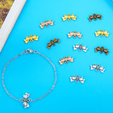 25 pcs 4 color Antique silver color Metal Bow Charms Pendants For Jewelry Making Diy Handmade Jewelry 20*10mm N104